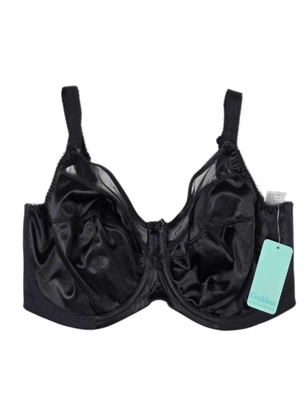 Goddess Keira Full Cup Unpadded Underwired Bra, Black, Size 34I